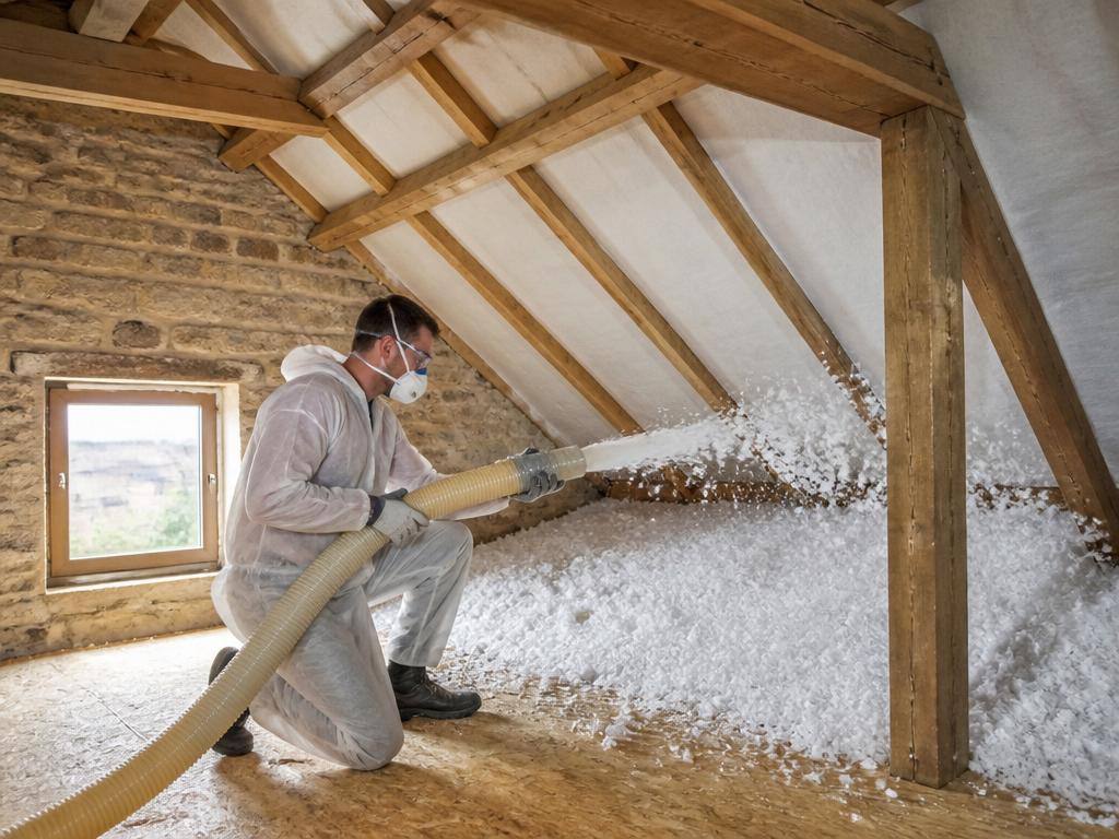 Isolation des combles par soufflage